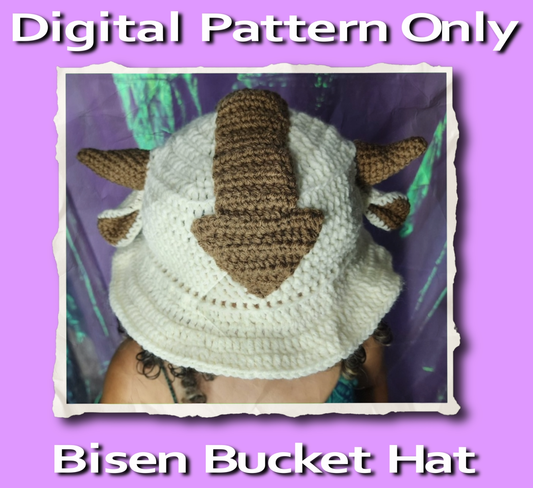 Pattern: Bisen and Cow Bucket Hat ( Digital Download )