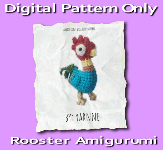 Pattern: Rooster Amigurumi ( Digital Download )